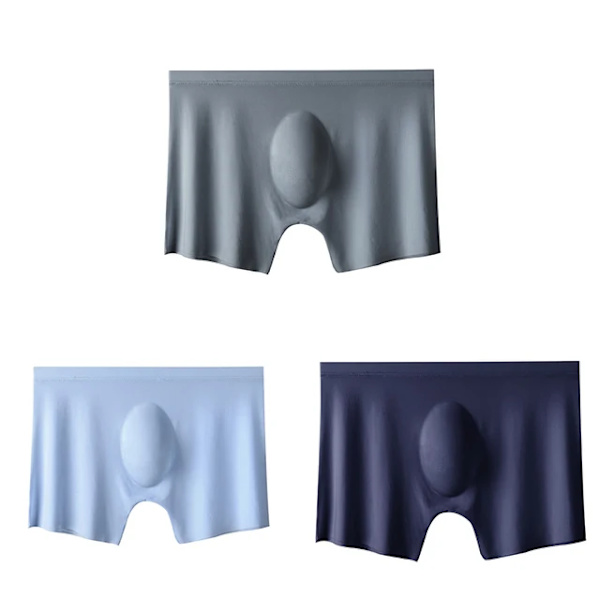 3-pack Sommar Herr Boxers i Silke Sömlös Sexig Underkläder Man U