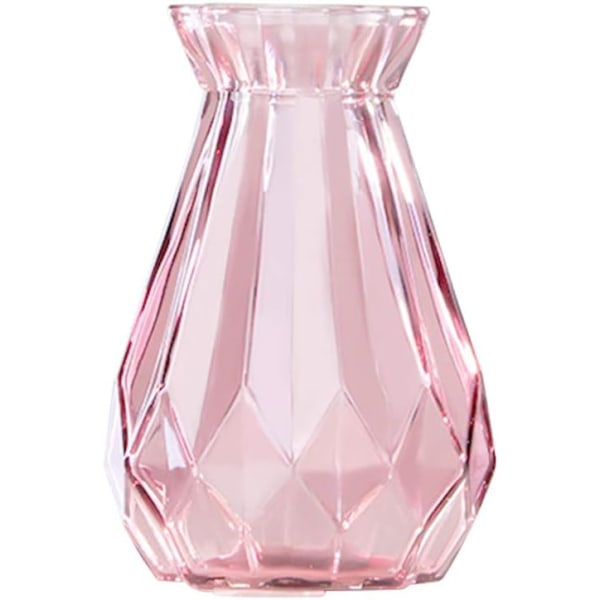 Glasvase Vase Solid Color Clear Style Pink Glas Vandflaske