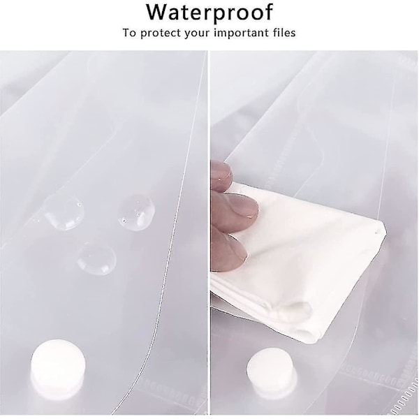 Almi A5 Plastfickor Klar - 24 st Tryckknappsplånbok Polypropen Dokumentmapp Present
