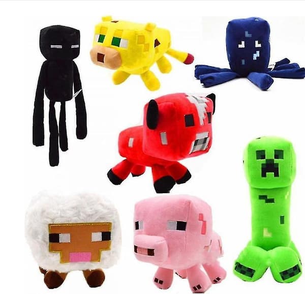 7 kappaleen Minecraft-pehmolelusetti Creeper-pehmoeläimillä lapsille -FA-