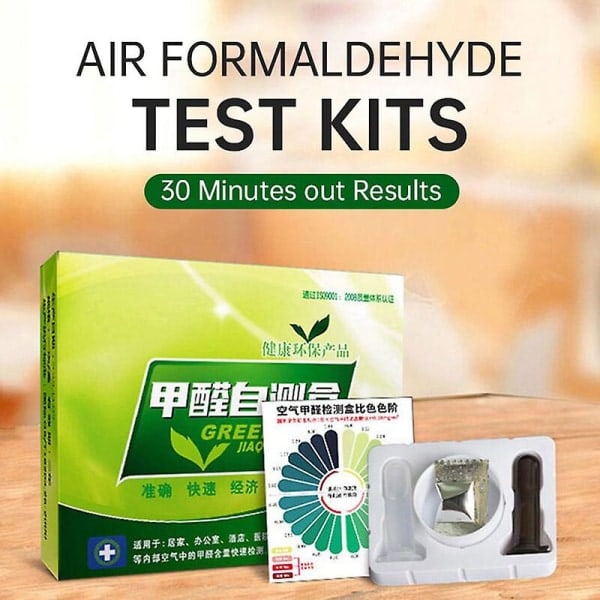Formaldehyd testkit testpapir nyt hjem indendørs luftkvalitetstestreagens prøverørstester hjem selvtest gasdetektor, 6 kasser null none