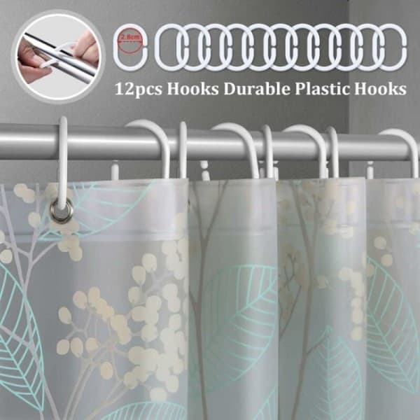 Duschdraperi 180 x 180 cm EVA Transparent duschdraperi, Showe-XS1-