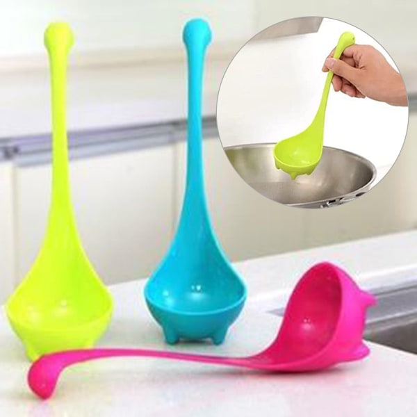3 st Nessie soppslev Loch Ness Design stående sked Hem Kök Bar Matlagningsredskap-FA6-