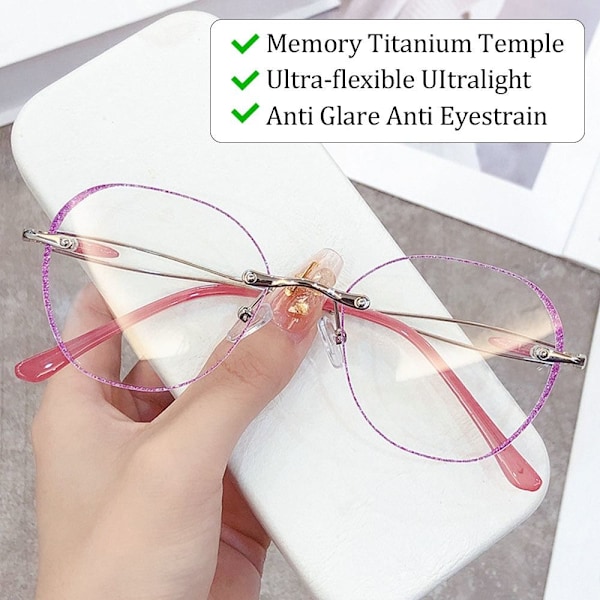 Anti-Blått Ljus Glasögon Glasögon LILA STYRKA 300 Purpl Strength 300 Purple