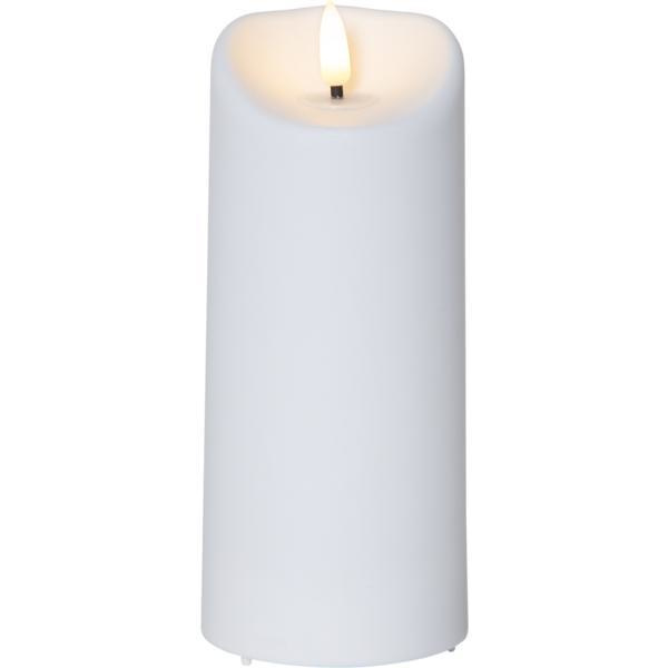 Blockljus LED med timer, vitt INNE/UTE White White 18 cm