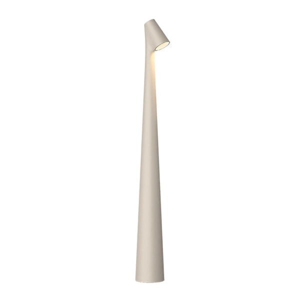 Elegant Slank Konisk Stam Bordlampe Bærbar & Dimbar Led Skulpturlys Dec White