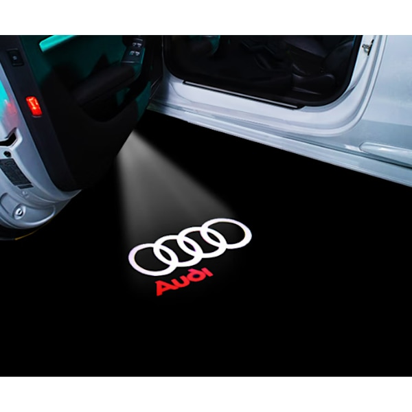 2 st Passar Audi Audi välkomstljus A4LA5A6L atmosfäriskt ljus A7A8LQ3Q5Q7 dörrlaserprojektionsskuggljus, stil 4