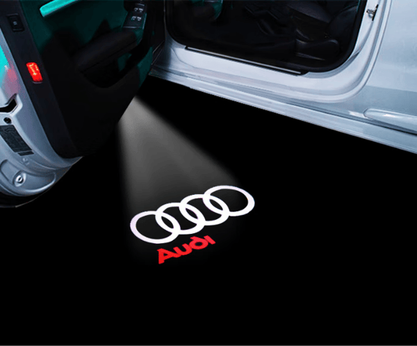 2x Dørlaserprojektorlys kompatible med Audi A4 A5 A6 A7 A8 Q3 Q5 Q7-FA-