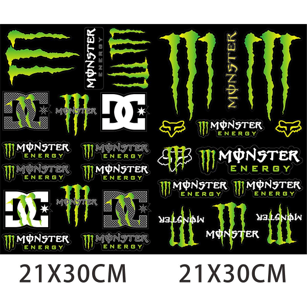 Racing Motorsykkel Monster Energy Klistremerke Hjelmdekal