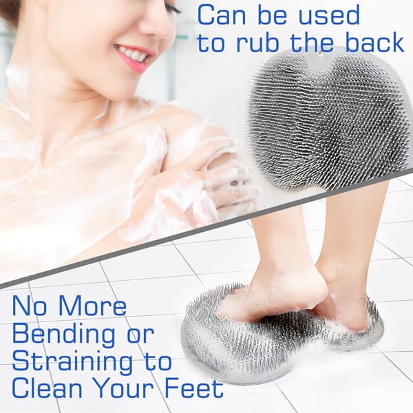 2-pak eksfolierende rygskrubber til brusebad med sugekopper-FA-