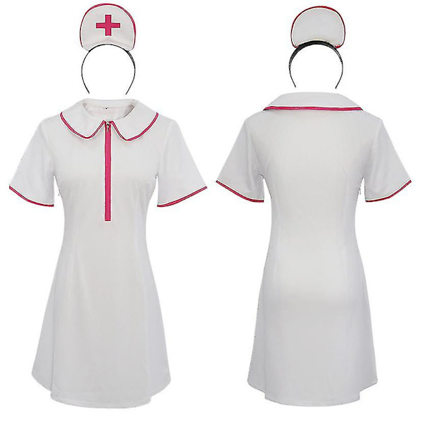 Motorsav Man Power Cosplay Kostume Sygeplejerske Uniform Kjole Kostumer 2XL