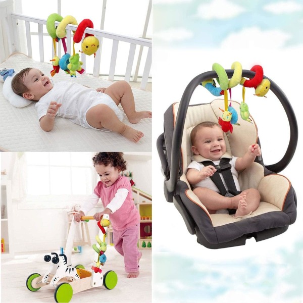 1 st Baby leksak spiralvagnstillbehör för spjälsängar och barnvagnar, plyschleksaker födelsedagspresenter