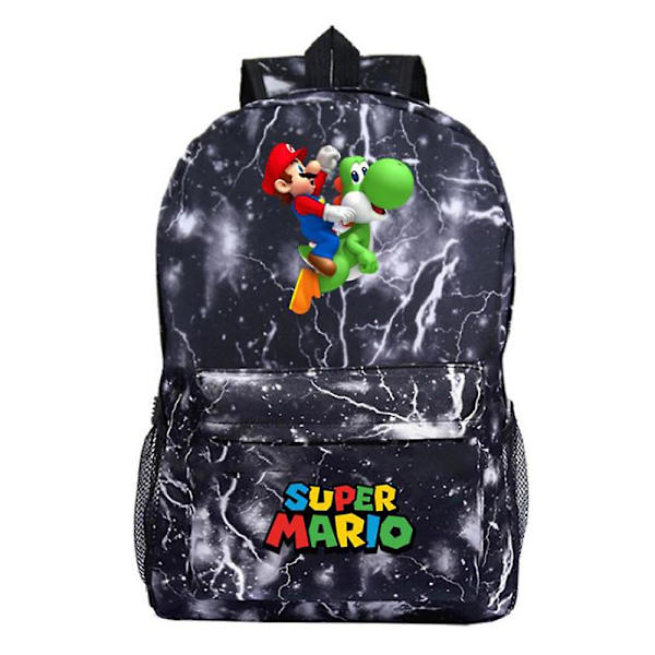 Tecknad barn Super Mario Bros ryggsäck med printed Lättviktsryggsäckar för bärbar dator Casual , för pojkar Flickor Gå tillbaka till skolan (FMY) A