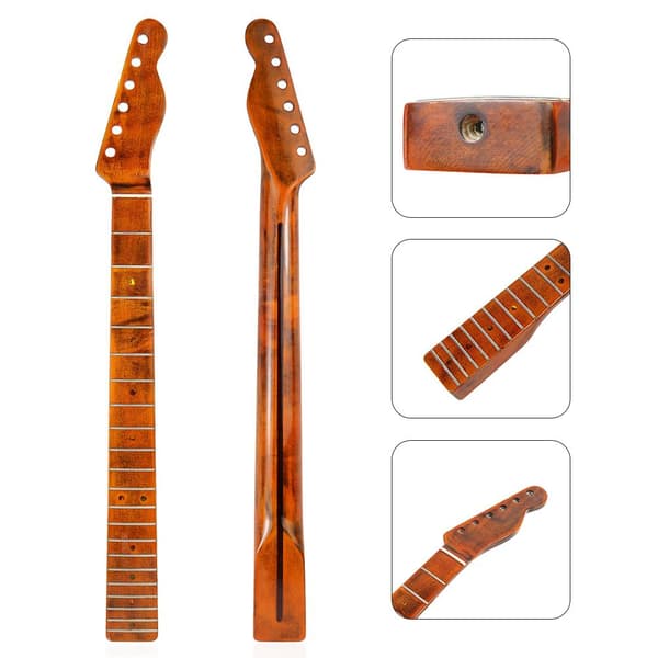 Lönnhals för elgitarr, 21 band, kompatibel med TL Tele Replacement-FA-