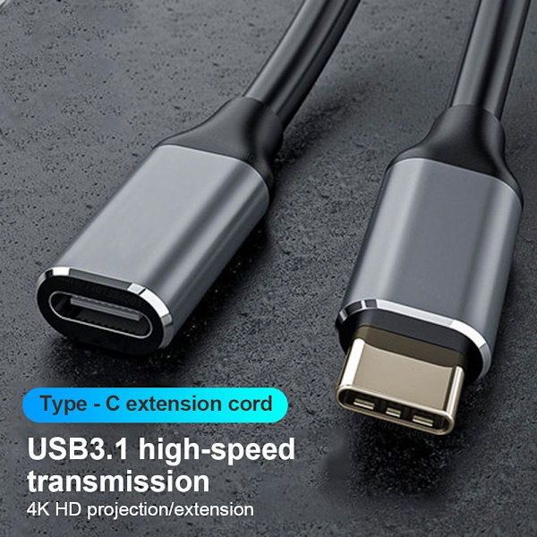 USB-C förlängningskabel USB 3.1 Gen2 1M 1m