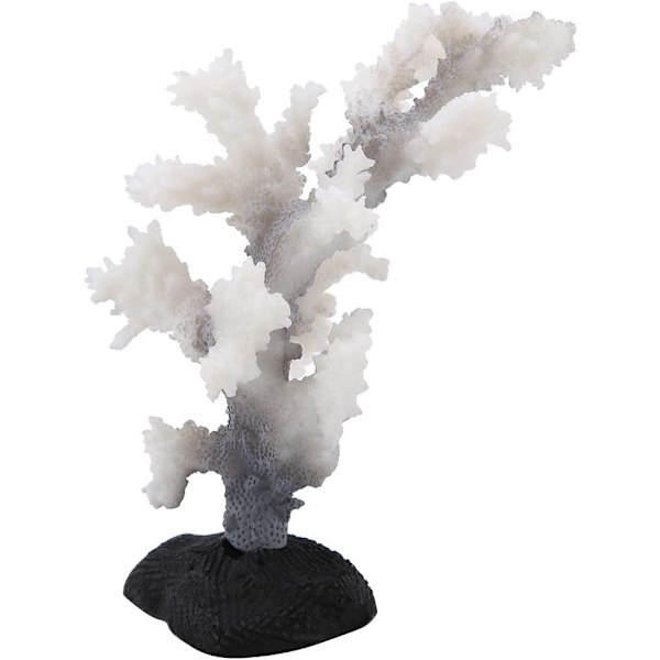 Realistisk kunstig koral akvarium, ornament dekoration (grå)