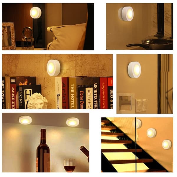 Trådlösa dimbara underskåpslampor med Touch Sensor LED Nattlampor, Fjärrkontroll, för Kök, Trapp, Sovrum (3 lampor, 1 styrenhet) white 3 lamp 1 controller
