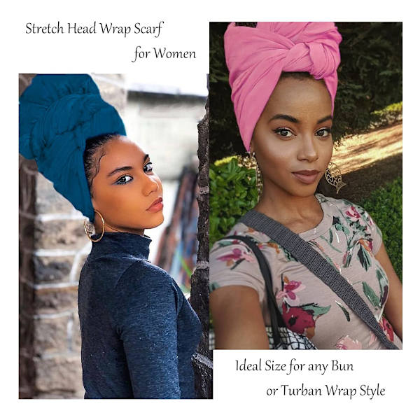 Stretch Huvudscarfs Hårband För Muslimer Mjuka Andningsbara Scarf-Deep Ha Tsing