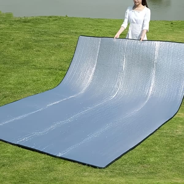 Sammenklappelig Campingmåtte 200x150cm Perlebomuld Picnictæppe Udendørs Bærbart 200x150cm