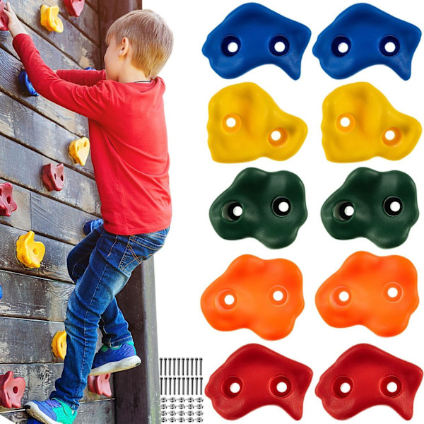 Klätterstenar - Klättring för Barn - 10 st multicolor 1527