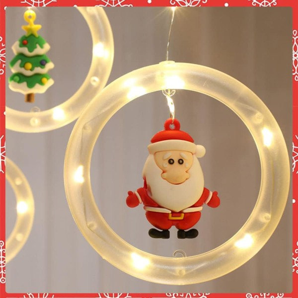 Gardinstänger, julgransljus, LED-blinkande ljussträng