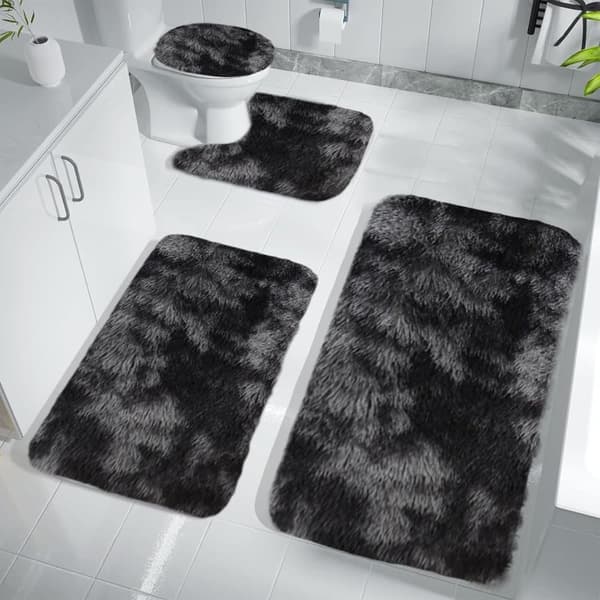 4-pack Bathroom Mat - Super Soft Microfiber Non-Slip Mat, Absorbent & Thick, For Bathroom & Kitchen-FA- 1892 186