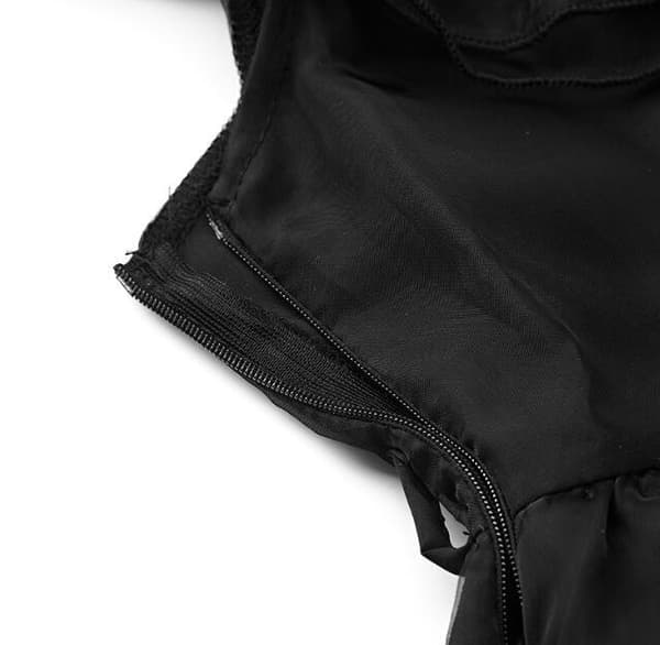 Onsdag Addams flickklänning i svart med gratis accessoarer 150CM