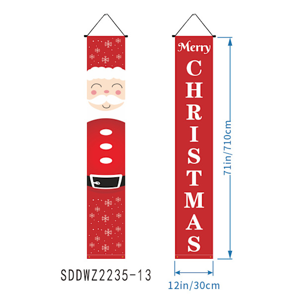 Juleh?ngende d?rrbanner, juldekorationer, br?llopsdekorationer f?r hem utomhus Xmas Natal Dekor