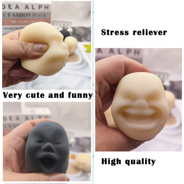 Squishy Fidget Sensorisk Stress Menneskelig Ansikt Leker for Voksne Tenåringer