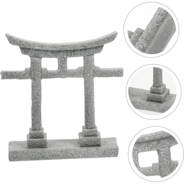 2 stk. Hage Mikro Landskap Japansk Helligdom Dekor Torii Miniatyr Ornament Zen Hage Tilbehør Japansk Hagedekor Pagode Hemaccenter