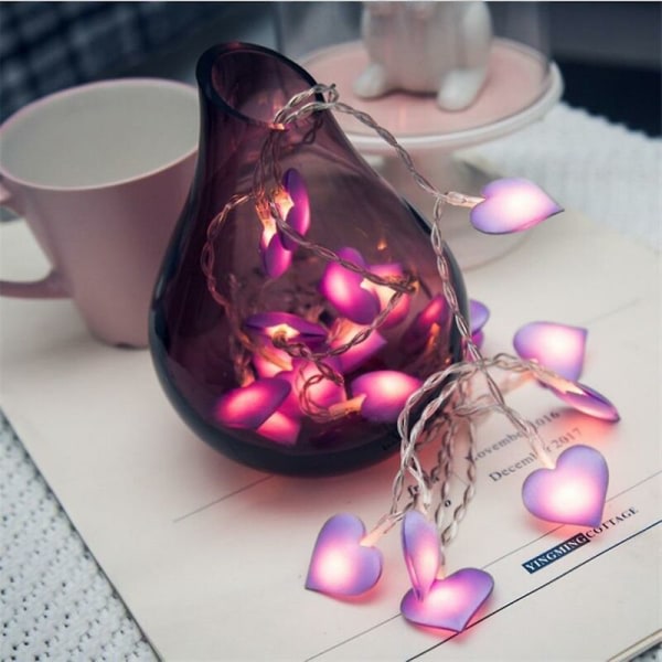 LED rosa ljusslinga dekorativa ljusslingor i sovrummet (h