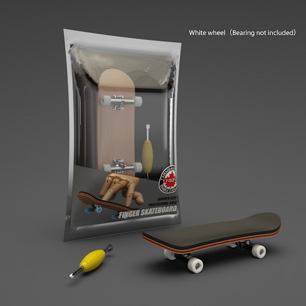 Finger Skateboard Træ Fingerboard Legetøj Professionelle Stents Fi Whit-FA5- White One Size