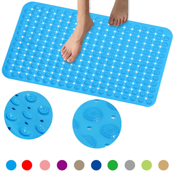 Kylpyhuoneen matto, liukumaton matto, TUMMANSININEN Dark Blue