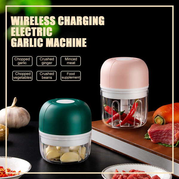 100 ml Mini USB Elektrisk Vitlöksmätare Kraftfull Press Mince