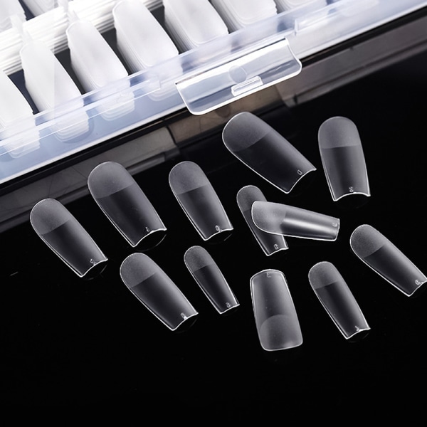 240 stk Gel X Negletips Trykk på Forlengelse Akryl Full Dekning