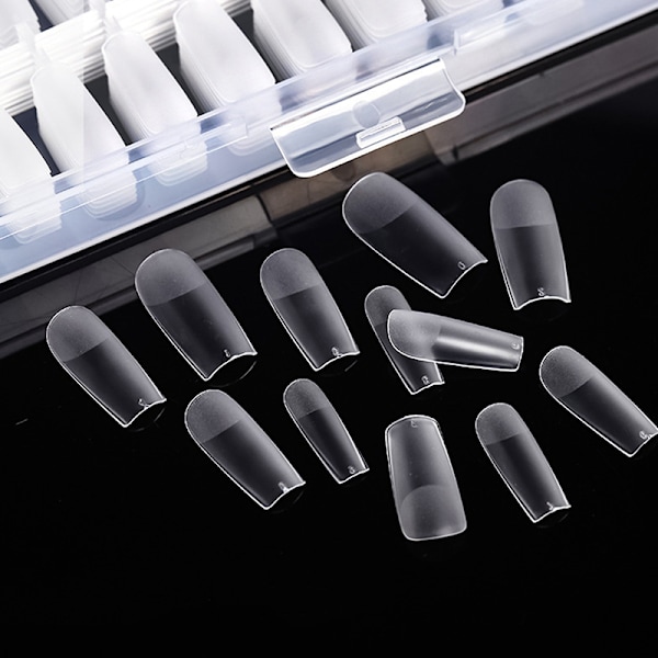 240st Gel X Nails Tip Press på förlängning Akryl Full Cover 5