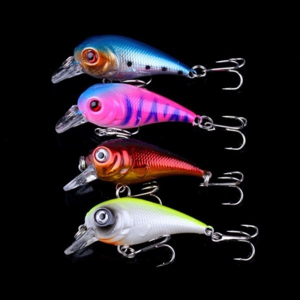 20-pack fiskedrag wobbler, Minnow blandad, Crankbait flerfärgad