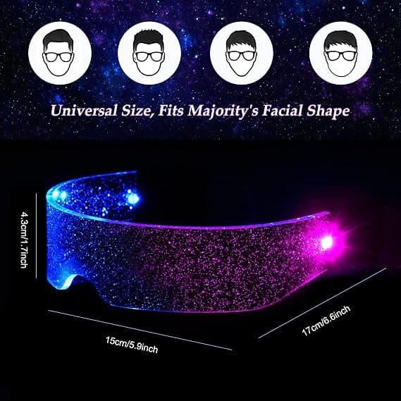 Valaisevat lasit, LED-lasit, Cyberpunk LED-lasit, F-FA-