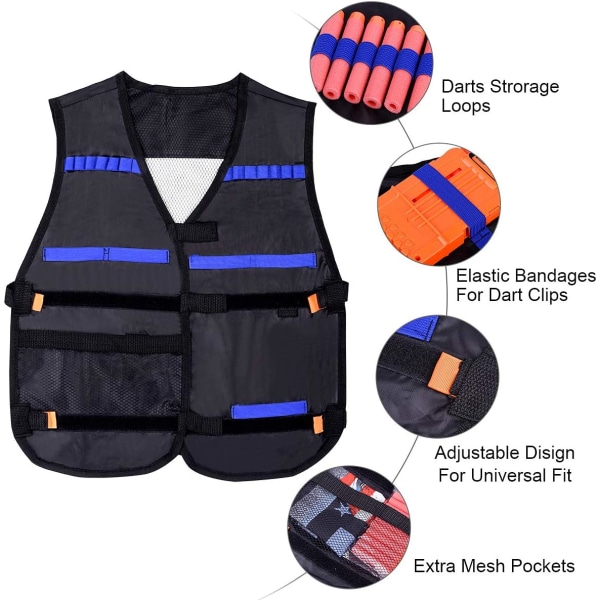 2 kpl taktinen liivi takki setti Nerf N-Strike Elite Set