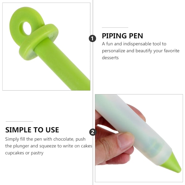 Dekoreringspenn med 4 dyser DIY Multifunksjonell sjokoladebakst