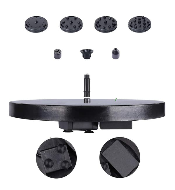 Solar-powered fountain pump with 1200mAh battery backup