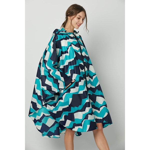 Vanntett regnponcho for kvinner - Nødregnfrakk med hette for utendørs fritid, festivaler, camping og fotturer