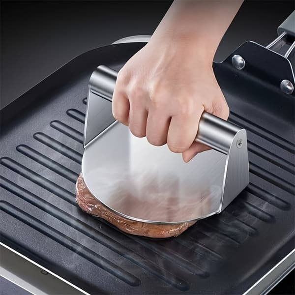 Burgerpresseform i rustfritt stål for burgere og grilling Large Silvery