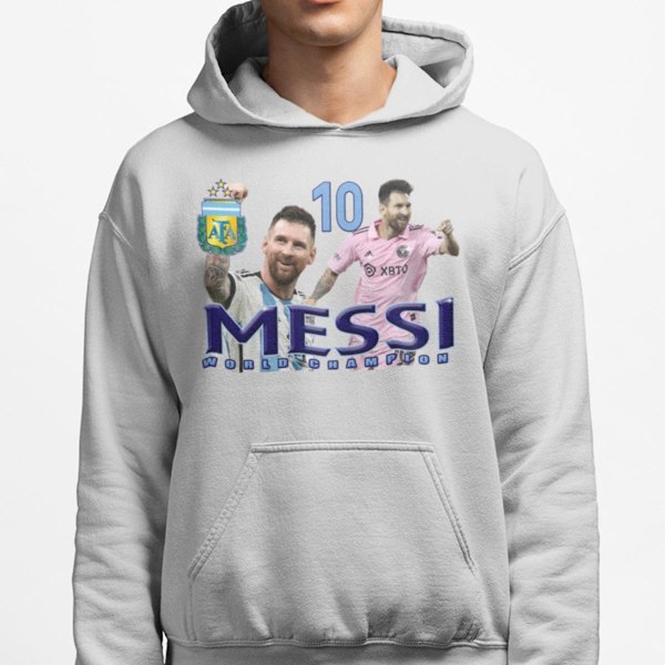 Messi Hettejakke Ask Hoodie Argentina Miami Grå S Grey Small