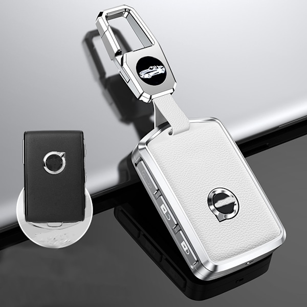 Volvo Smart Car Nyckelring - Vit - Passar XC60 S90 S60 XC40 XC90 V60 V90