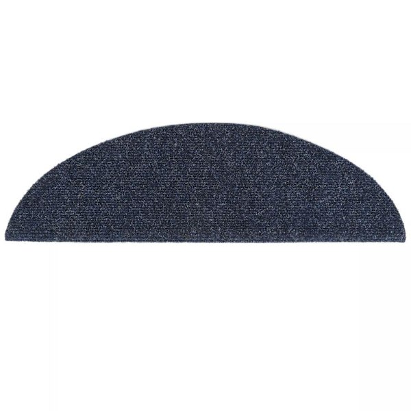vidaXL Trappstegsmattor Selvhæftende 15 stk Broderi 56x17x3 cm Blå blue 2430