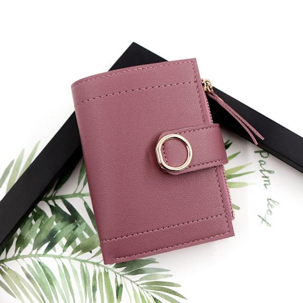 Kvinnors kort plånbok damer clutch väska ROSE RED Rose red