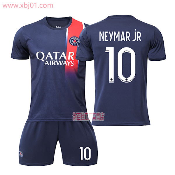 23-24 Ny Sæson Paris Saint-Germain Fodboldtrøje 30 Messi 10 Neymar 7 Mbappe Trøjesæt