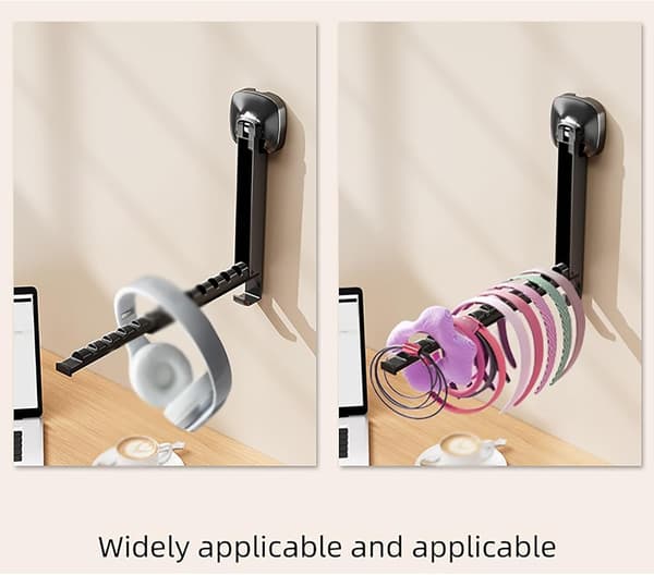 Väggmonterat torkställ med sugproppar, hopfällbart väggfäste, platsbesparande, flexibel förvaring och transport (vit & svart 2-pack)-FA-