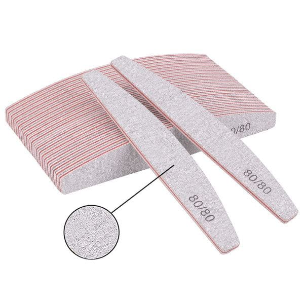 10-pack Professional Nail Files, Double-Sided 80/80 Grit Emery Boards, Manicure Tools for Nail Shaping and Styling-FA-